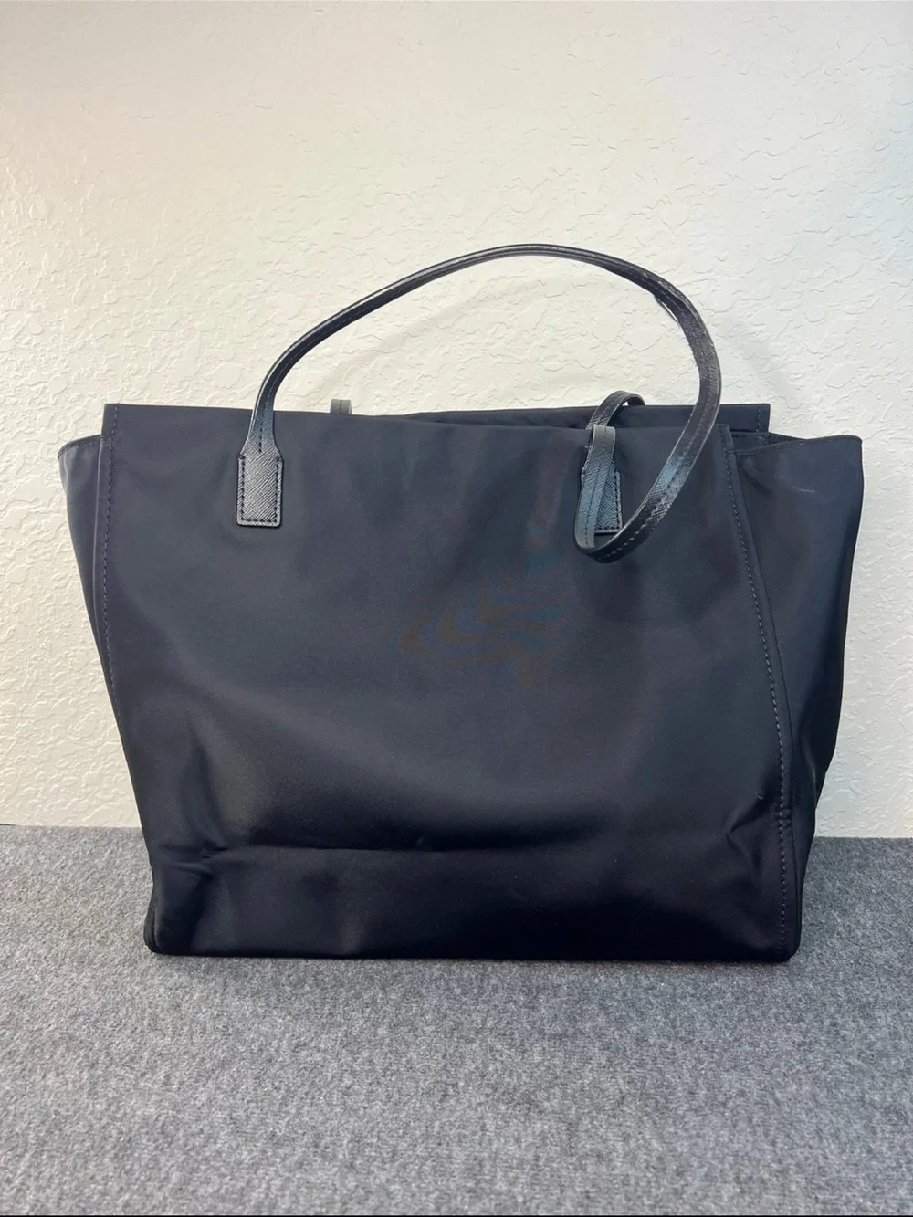 kate spade black nylon tote with top handles